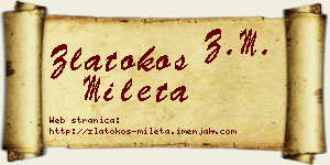 Zlatokos Mileta vizit kartica